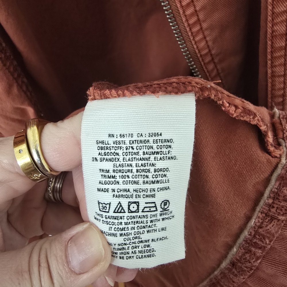 Anthropologie Longline Anorak Hooded Jacket In Rust Orange Size L - Picture 6 of 7